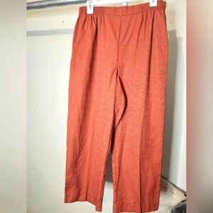 Rust Orange Wide-Leg Pants
